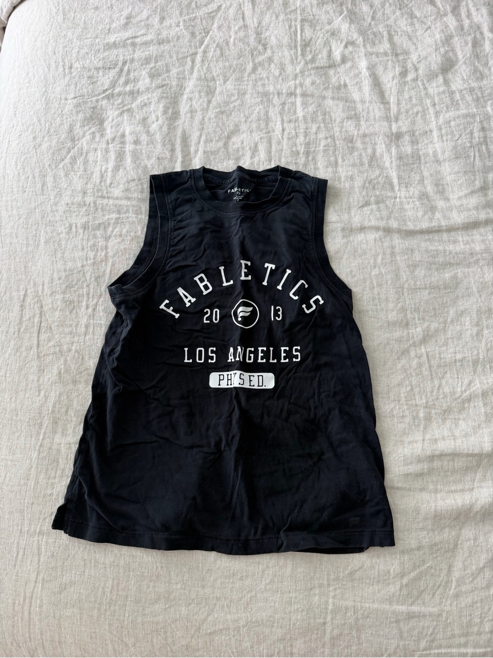 Fabletics Women’s Black Sleeveless Muscle Tank - Los Angeles Graphic